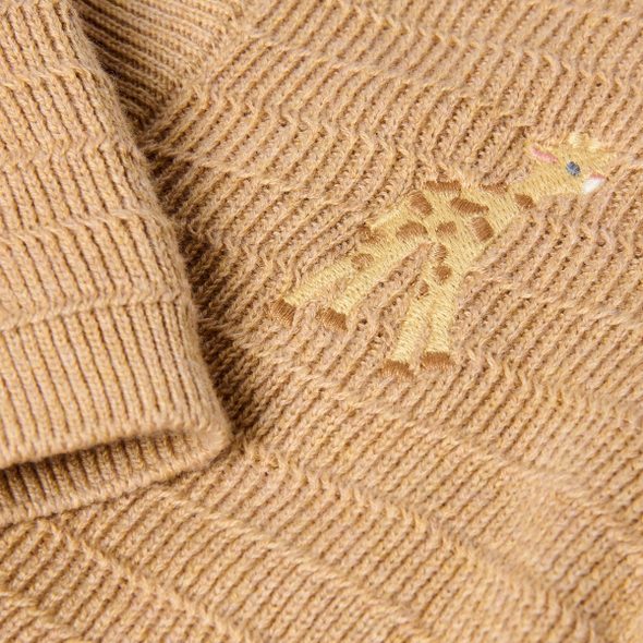 LITTLE DUTCH KARDIGAN PLETENÝ SAFARI FRIENDS SOFT TAN VEL. 74 - KABÁTKY, MIKINKY - PRO DĚTI