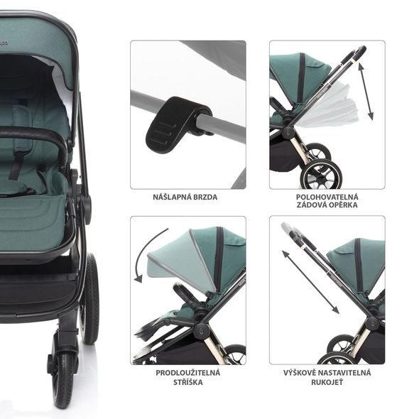 ZOPA KOČÁREK MOVE CROSS 2 + HLUBOKÁ KORBA XL ZDARMA - DVOJKOMBINACE - KOČÁRKY A PŘÍSLUŠENSTVÍ