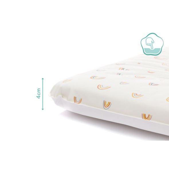 FILLIKID PŘEBALOVACÍ PODLOŽKA SOFTY LARGE RAINBOW BEIGE 75X85 CM - PŘEBALOVACÍ PODLOŽKY - PŘEBALOVÁNÍ