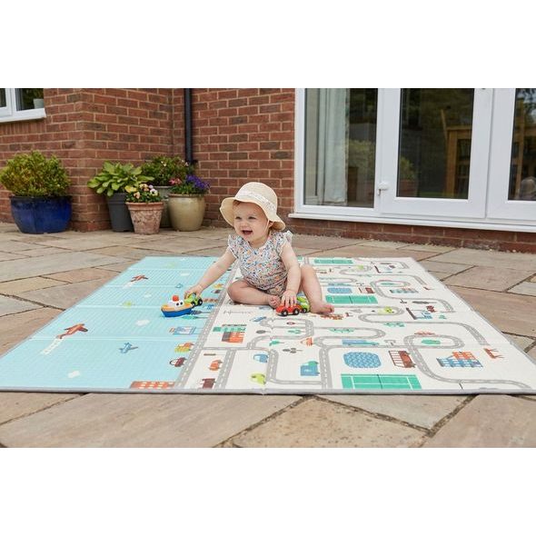 ZOPA MULTIFUNKČNÍ PĚNOVÁ SKLÁDACÍ PODLOŽKA OBOUSTRANNÁ 180X120 - HRACÍ PODLOŽKY NA ZEM - SPINKÁNÍ