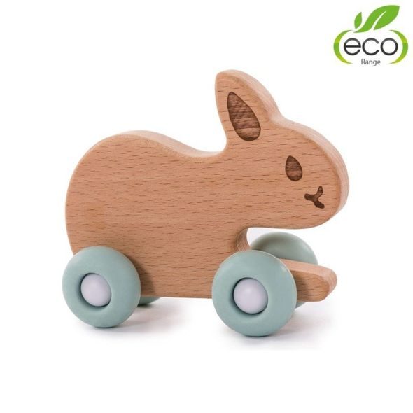 BO JUNGLE DŘEVĚNÁ HRAČKA B-WOODY RABBIT - AUTÍČKA A JEZDÍCÍ - PRO DĚTI