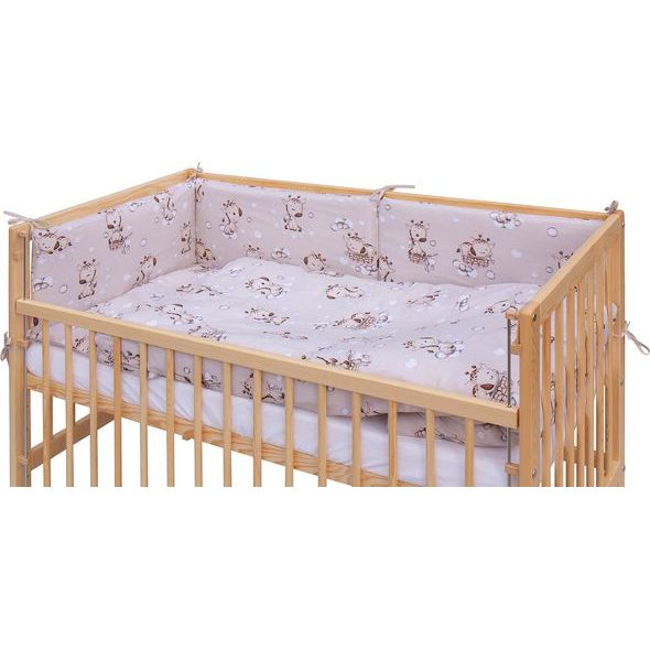 SCARLETT DĚTSKÁ POSTÝLKA S KOMPLETNÍ VÝBAVOU SCARLETT 120X60CM FIKI BÉŽOVÁ - DŘEVĚNÉ POSTÝLKY - SPINKÁNÍ