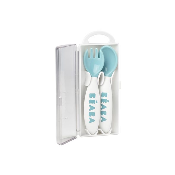 BEABA LŽIČKA S VIDLIČKOU V POUZDRU BLUE - LŽIČKY A PŘÍBORY - KRMENÍ