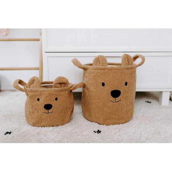 CHILDHOME KOŠ NA HRAČKY TEDDY 30X30X30 CM - BOXY NA HRAČKY - SPINKÁNÍ