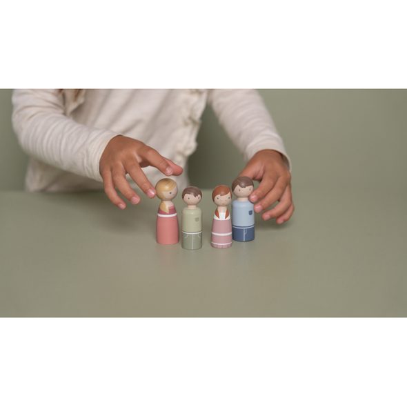 LITTLE DUTCH SADA DŘEVĚNÝCH PANENEK FAMILY ROSA - DŘEVĚNÉ HRAČKY - PRO DĚTI