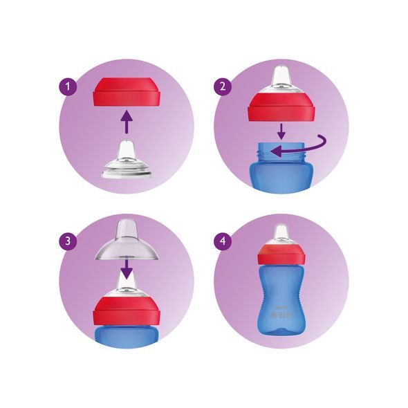 PHILIPS AVENT HRNEČEK 300ML DÍVKA, JEMNÁ HUBIČKA - DĚTSKÉ HRNEČKY - KRMENÍ