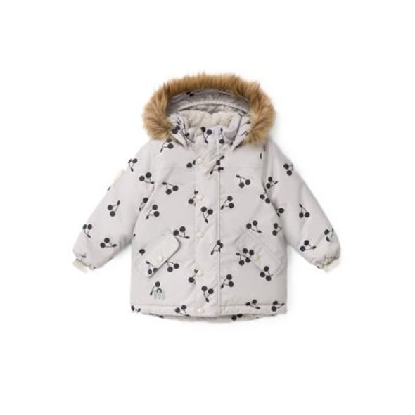 LEOKID ZIMNÍ BUNDA TULLY SILVER CLOUD CHERRIES VEL. 116 - BUNDY - PRO DĚTI