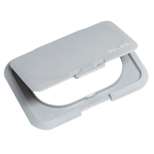 DOOKY UZÁVĚR NA VLHČENÉ UBROUSKY GREY CARD 1KS - POUZDRA NA UBROUSKY - PŘEBALOVÁNÍ