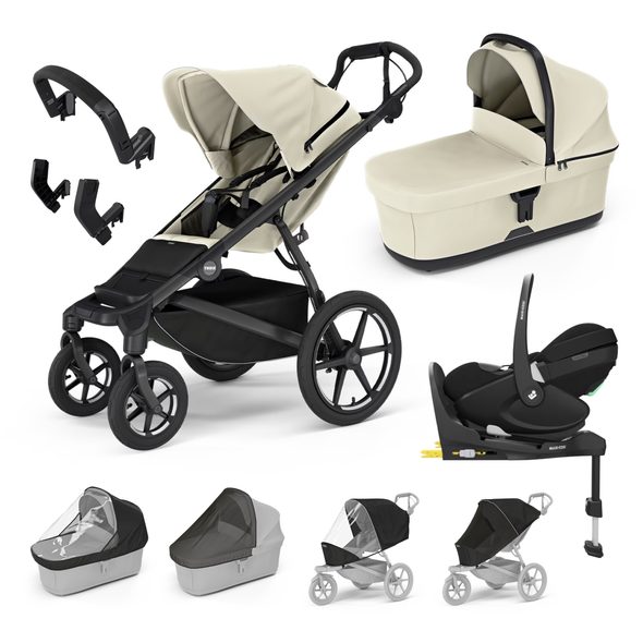 THULE TROJKOMBINACE 10V1 URBAN GLIDE 4-WHEEL + BASSINET + PŘÍSLUŠENSTVÍ 2024 + MAXI-COSI PEBBLE 360 PRO² + ZÁKLADNA FAMILYFIX 360 PRO - KOMBINACE S PŘÍSLUŠENSTVÍM - KOČÁRKY A PŘÍSLUŠENSTVÍ