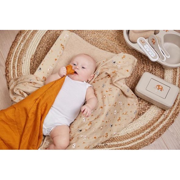BEBE-JOU MUŠELÍNOVÁ PLENKA 70X70 CM SET 3KS STEPPE - LÁTKOVÉ PLENY SKLÁDANÉ - PŘEBALOVÁNÍ