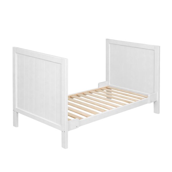 PETITE&MARS POSTÝLKA DŘEVĚNÁ MILA 3 IN 1 WHITE WOOD 120X60 CM - DŘEVĚNÉ POSTÝLKY - SPINKÁNÍ