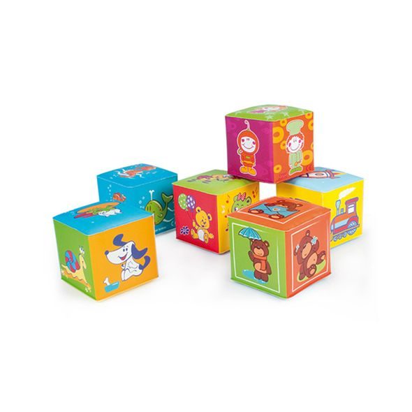 CANPOL BABIES MĚKKÁ KOSTKA 6KS - STOHOVACÍ HRAČKY - PRO DĚTI
