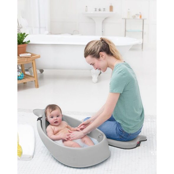 SKIP HOP VANIČKA S ERGONOMICKOU PODLOŽKOU MOBY 3 FÁZOVÁ ŠEDÁ - VANIČKY PLASTOVÉ - KOUPÁNÍ A ZDRAVÍ