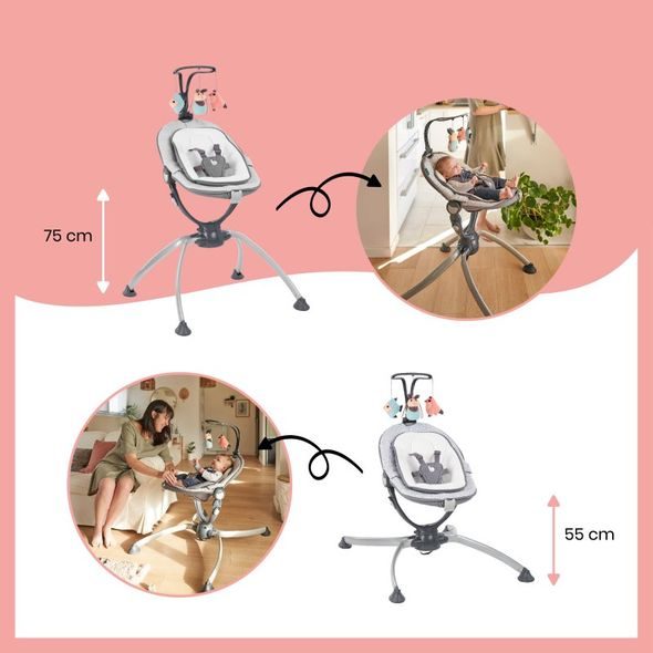 BABYMOOV LEHAČKA SWOON UP GRAPHIK - LEHÁTKA A HOUPADLA - SPINKÁNÍ