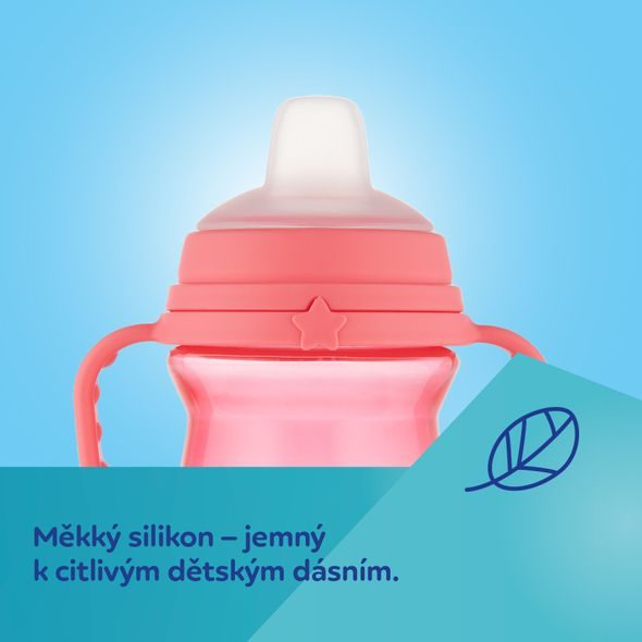 CANPOL BABIES HRNEČEK SE SILIKONOVÝM PÍTKEM FIRSTCUP 250ML RŮŽOVÝ - DĚTSKÉ HRNEČKY - KRMENÍ