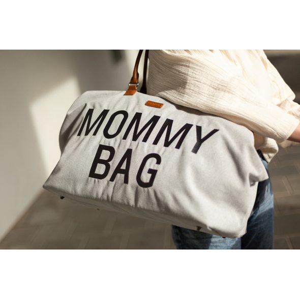 CHILDHOME PŘEBALOVACÍ TAŠKA MOMMY BAG CANVAS GREY - PŘEBALOVACÍ TAŠKY - KOČÁRKY A PŘÍSLUŠENSTVÍ