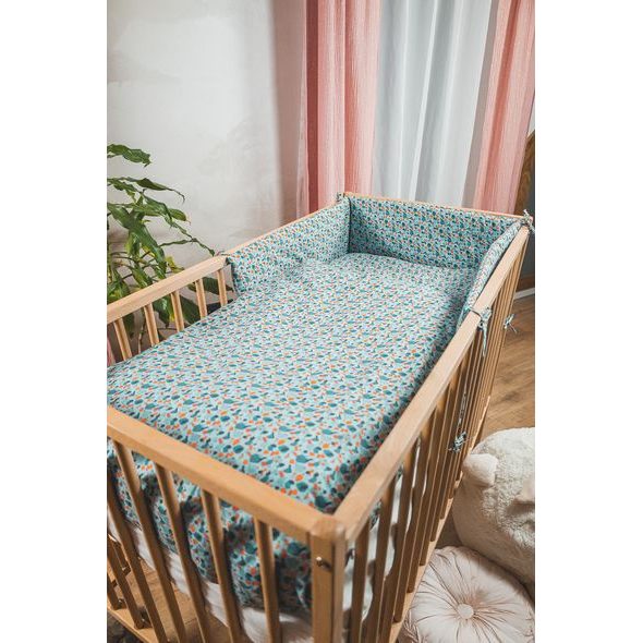 ENIE BABY POVLEČENÍ ESSENTIAL MIKA BLUE ORANGE - POVLEČENÍ DO POSTÝLKY - SPINKÁNÍ
