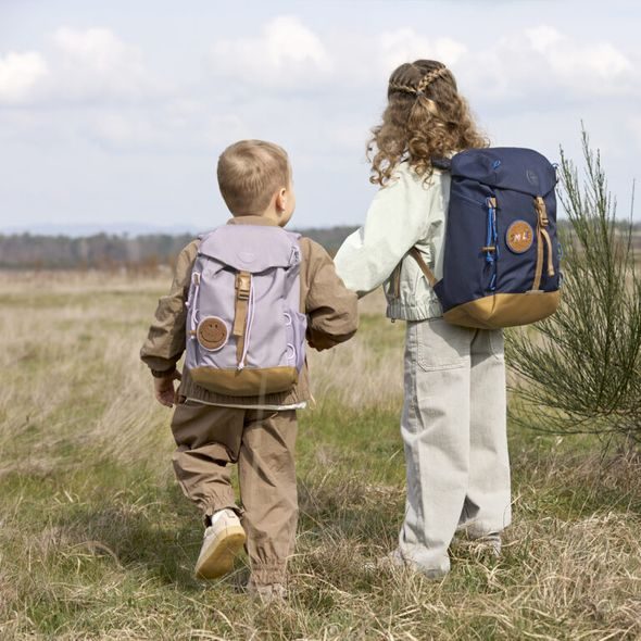 LÄSSIG KIDS BIG BACKPACK OUTDOOR LITTLE GANG LILAC - BATOHY A TAŠKY - PRO DĚTI