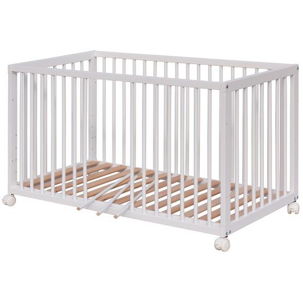 SCARLETT DĚTSKÁ POSTÝLKA KOMBI S VYNDAVACÍMI PŘÍČKAMI BUK BÍLÁ 120X60CM - DŘEVĚNÉ POSTÝLKY - SPINKÁNÍ