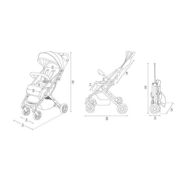 MOMI ESTELLE RŮŽOVÝ - GOLFOVÉ KOČÁRKY - KOČÁRKY A PŘÍSLUŠENSTVÍ