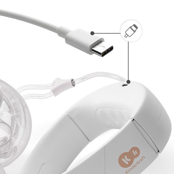 KINDERKRAFT ODSÁVAČKA MATEŘSKÉHO MLÉKA S FUNKCÍ OHŘEVU KRKU DOUBLE HANDS-FREE GENTLENESTE - ODSÁVAČKY MATEŘSKÉHO MLÉKA - KRMENÍ