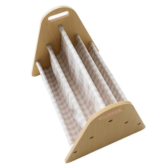 3 SPROUTS OBOUSTRANNÝ STOJAN NA KNÍŽKY GINGHAM BEIGE - DEKORACE A POLIČKY - SPINKÁNÍ