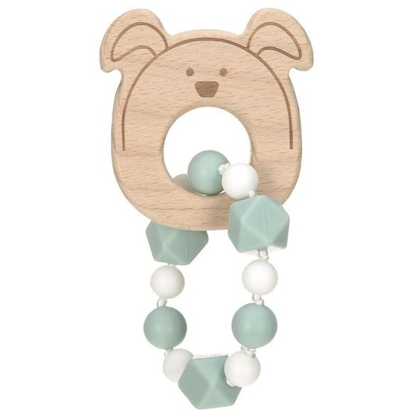 LÄSSIG TEETHER BRACELET WOOD/SILICONE - KOUSÁTKA - PRO DĚTI