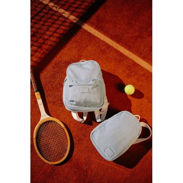 STUDIO NOOS DENIM MIDI BATŮŽEK S PŘEDNÍ KAPSOU BLUE - BATOHY A TAŠKY - PRO DĚTI