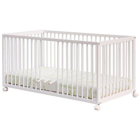 SCARLETT DĚTSKÁ POSTÝLKA KOMBI S VYNDAVACÍMI PŘÍČKAMI BUK BÍLÁ 140X70CM - DŘEVĚNÉ POSTÝLKY - SPINKÁNÍ