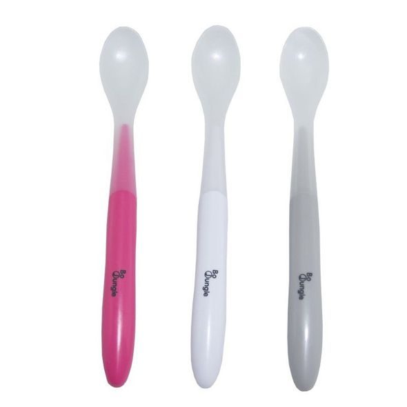 BO JUNGLE MĚKKÉ JÍDELNÍ LŽIČKY 3KS - LŽIČKY A PŘÍBORY - KRMENÍ