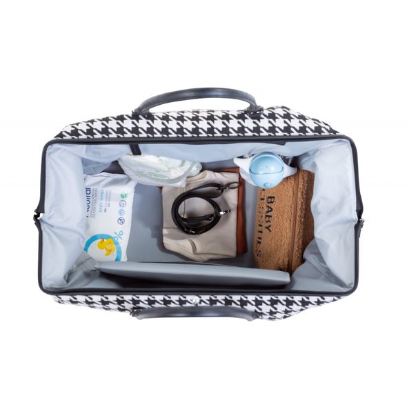 CHILDHOME PŘEBALOVACÍ TAŠKA MOMMY BAG PEPITO BLACK - PŘEBALOVACÍ TAŠKY - KOČÁRKY A PŘÍSLUŠENSTVÍ