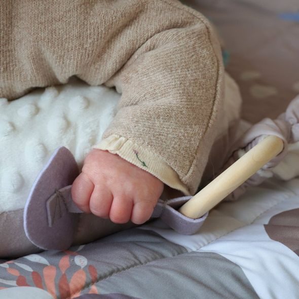 BO JUNGLE HRACÍ DEKA S DŘEVĚNOU HRAZDIČKOU OCEAN BLISS - HRACÍ PODLOŽKY NA ZEM - SPINKÁNÍ