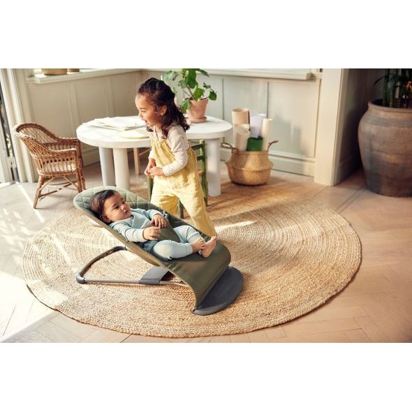 BABYBJÖRN LEHÁTKO BLISS DARK GREEN WOVEN - LEHÁTKA A HOUPADLA - SPINKÁNÍ