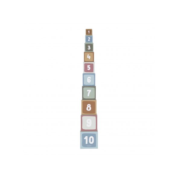 LITTLE DUTCH KOSTKY KOMÍN 10 KS NÁMOŘNICKÝ ZÁLIV - STOHOVACÍ HRAČKY - PRO DĚTI