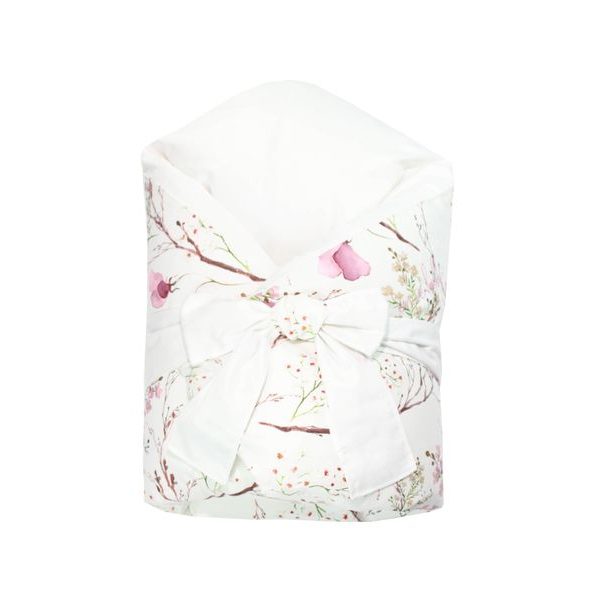 ENIE BABY PÉŘOVÁ ZAVINOVAČKA 80X80 CM PINK TWIGS / - ZAVINOVAČKY - SPINKÁNÍ