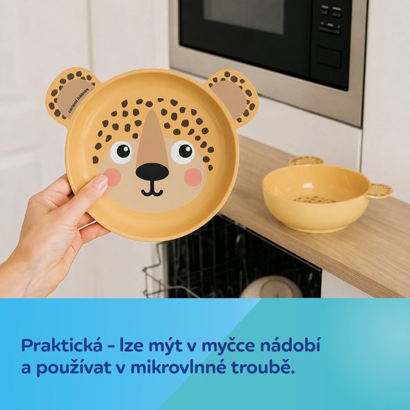 CANPOL BABIES MISKA S UŠIMA BABIESBOO 400 ML ŽLUTÁ - MISKY, TALÍŘKY A PODLOŽKY - KRMENÍ