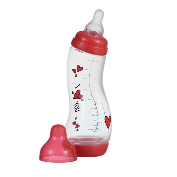 DIFRAX KOJENECKÁ LAHVIČKA ANTIKOLIKOVÁ 250ML I LOVE - KOJENECKÉ LAHVE - KRMENÍ