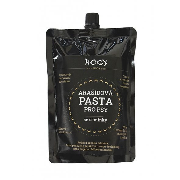 ROGY ARAŠÍDOVÁ PASTA SE SEMÍNKY 300G - DOPLŇKY STRAVY PRO PSY - CHOVATELSKÉ POTŘEBY MALVÍKZOO