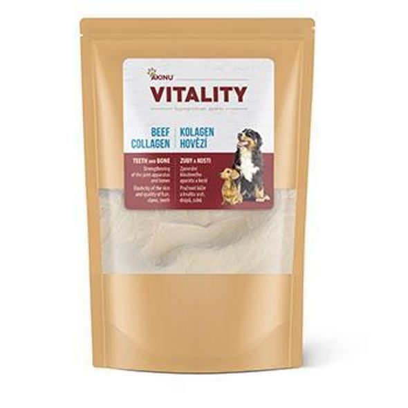 AKINU VITALITY KOLAGEN HOVĚZÍ DOPLNĚK STRAVY PRO PSY 250 G - DOPLŇKY STRAVY PRO PSY - CHOVATELSKÉ POTŘEBY MALVÍKZOO