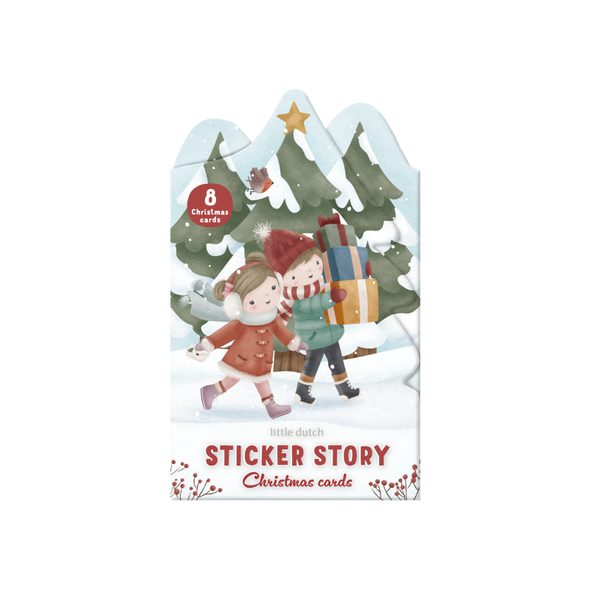 LITTLE DUTCH SADA SE SAMOLEPKAMI VÁNOČNÍ PŘÁNÍ - VÁNOCE - PRO DĚTI