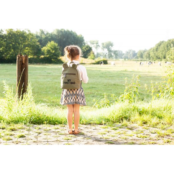 CHILDHOME DĚTSKÝ BATOH MY FIRST BAG CANVAS KHAKI - BATOHY A TAŠKY - PRO DĚTI