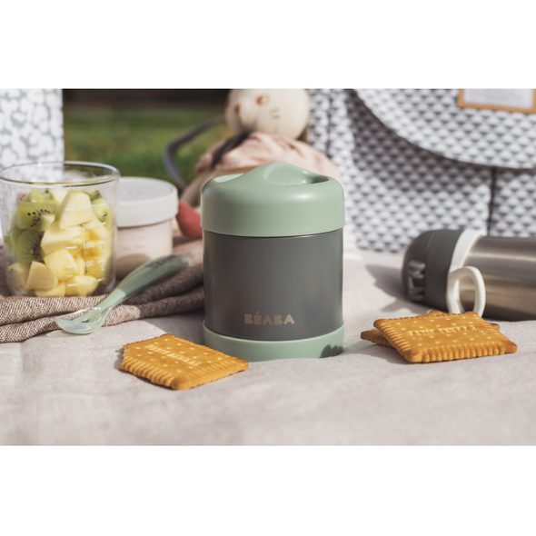 BEABA TERMOSKA NA JÍDLO 300ML MINERAL GREY - TERMOOBALY A TERMOSKY - KRMENÍ