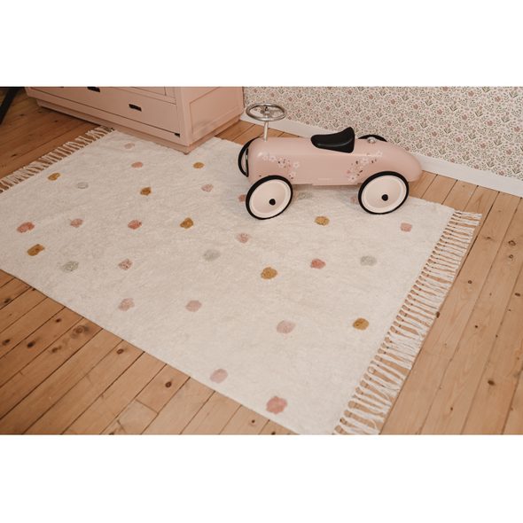 LITTLE DUTCH KOBEREC PUNTÍKY PINK 120X170 CM - HRACÍ PODLOŽKY NA ZEM - SPINKÁNÍ