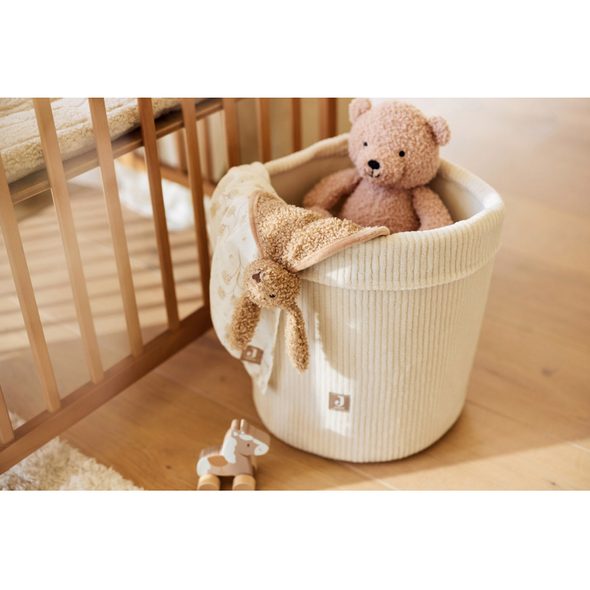 JOLLEIN KOŠÍK ÚLOŽNÝ CLOUDY RIB OATMETAL - BOXY NA HRAČKY - SPINKÁNÍ