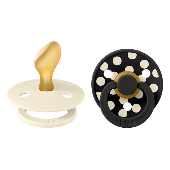 BIBS STUDIO COLOUR POLKA ANATOMICKÉ DUDLÍKY Z PŘÍRODNÍHO KAUČUKU 2KS - VELIKOST 2 - ŠIDÍTKA A DOPLŇKY - KRMENÍ