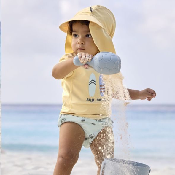 LÄSSIG SPLASH SUN PROTECTION FLAP HAT VANILLA 19-36 MO. - ČEPIČKY A KLOBOUČKY - PRO DĚTI