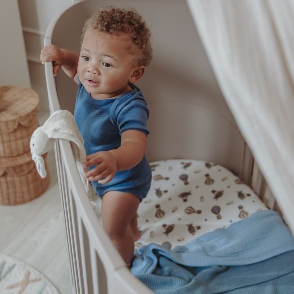 MEYCO MUŠELÍNOVÁ PŘIKRÝVKA 75X100 - JEANS BLUE - DĚTSKÉ DEKY PRO MIMINKA - SPINKÁNÍ