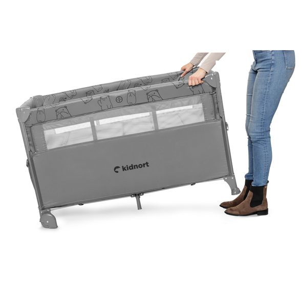 KIDNORT CESTOVNÍ POSTÝLKA KIDNORT NÄSTE SVĚTLE ŠEDÁ - CESTOVNÍ POSTÝLKY - SPINKÁNÍ