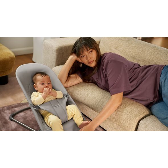 BABYBJÖRN LEHÁTKO BALANCE SOFT TRI-FABRIC WOVEN/JERSEY LIGHT GRAY - LEHÁTKA A HOUPADLA - SPINKÁNÍ