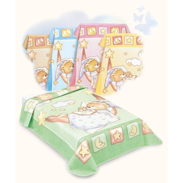 SCARLETT ŠPANĚLSKÁ DEKA 621 BÉŽOVÁ 80X110CM - DĚTSKÉ DEKY PRO MIMINKA - SPINKÁNÍ